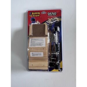New Lowes Build & Grow Pull Back Race Car 2010 Wooden Construction Building Toy